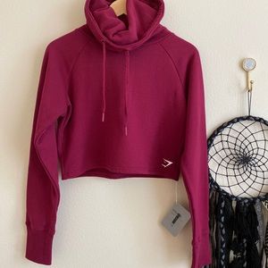 BEET GYMSHARK turtle cropped hoodie